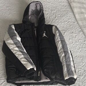 Jordan Black& Gray Hooded Jacket boys M (10-12)
